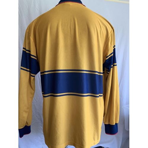 1007 - 97-99 Arsenal Away Replica Football Shirt: Harder to obtain yellow long sleeve with JVC sponsorship.... 