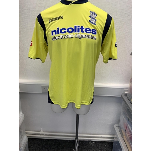 1029 - Birmingham City 2013 - 2014 Match Worn Football Shirt: Away short sleeve number 19 with Sky Bet badg... 