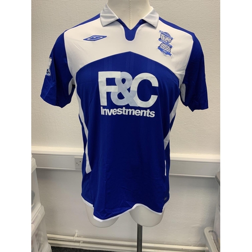 1032 - Birmingham City  2009 - 2010 Match Worn Football Shirt: Home short sleeve number 14 with Premier Lea... 