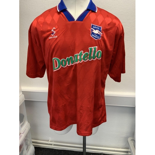 1038 - Brighton 1998 - 1999 Match Worn Football Shirt: Away red short sleeve number 14 with Nationwide badg... 