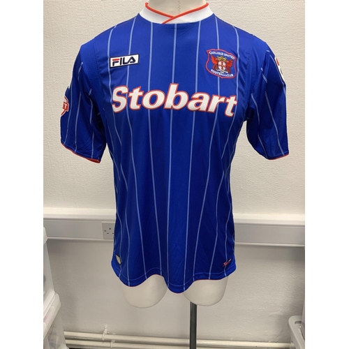 1053 - Carlisle United 2013 - 2014 Match Worn Football Shirt: Home short sleeve number 28 with Skybet badgi... 