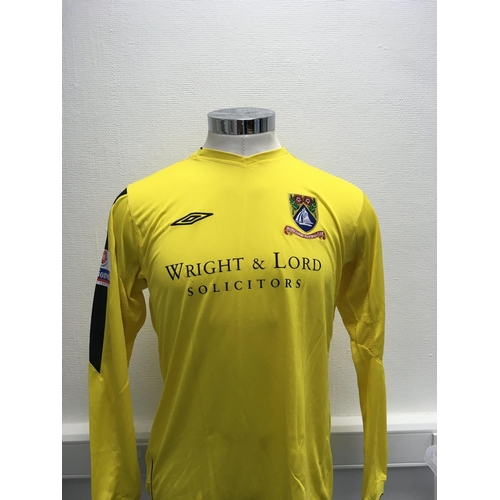 1097 - Morecambe 2004 - 2005 Match Worn Football Shirt: Away long sleeve number 7 with Nationwide badging t... 