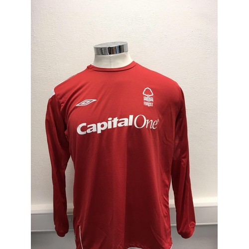 1120 - Nottingham Forest 2006-2007 Match Worn Football Shirt: Home long sleeve number 7 with Coca Cola Foot... 