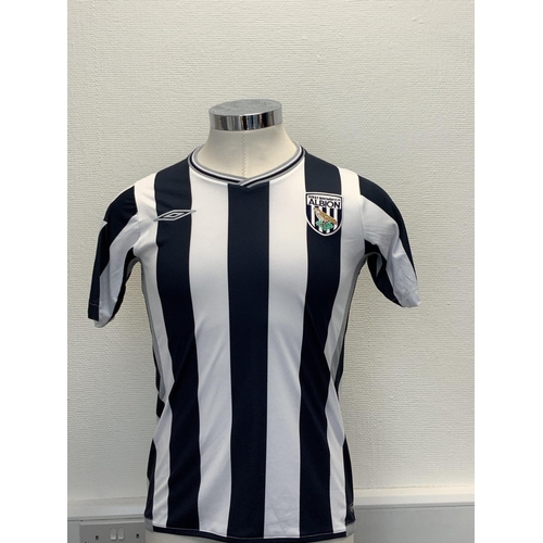 1149 - West Brom 2009 - 2010 Match Worn Football Shirt: Home short sleeve number 36 with Coca Cola Football... 