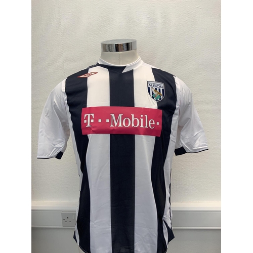 1155 - West Brom 2006 - 2007 Match Worn Football Shirt: Home short sleeve number 21 with Premier League bad... 