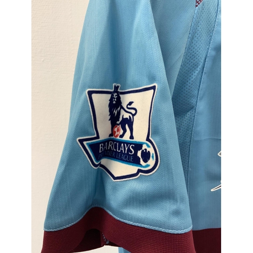 1159 - West Ham 2012 - 2013 Signed Match Worn Football Shirt: Away short sleeve number 15 with Premier Leag... 