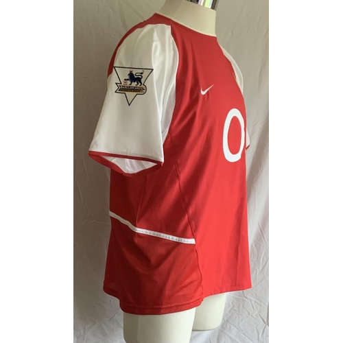 1178A - Lauren Arsenal 2003 - 2004 Match Worn Football Shirt: Short sleeve red home Nike 02 shirt with Laure... 