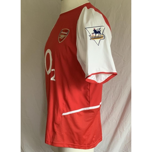 1178A - Lauren Arsenal 2003 - 2004 Match Worn Football Shirt: Short sleeve red home Nike 02 shirt with Laure... 