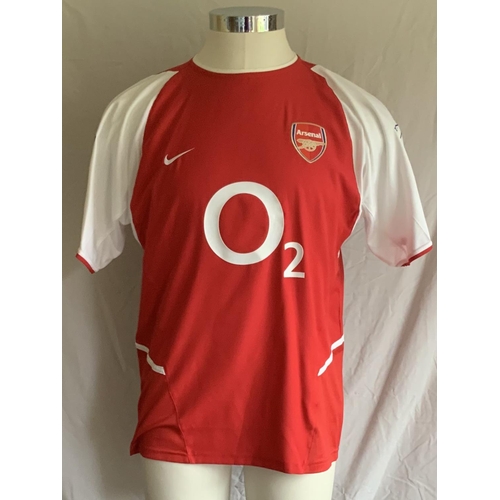 1178A - Lauren Arsenal 2003 - 2004 Match Worn Football Shirt: Short sleeve red home Nike 02 shirt with Laure... 