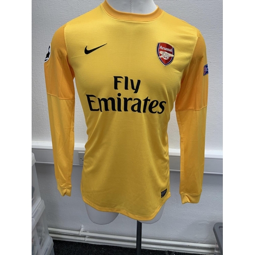 1183 - Arsenal 2012 - 2013 Match Worn Goalkeeper Football Shirt: Away long sleeve number 21 with Champions ... 