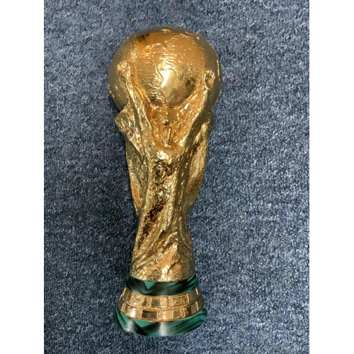 12 - 1966 World Cup Gold Trophy: From the suppliers to the film and tv industry a replica 9ct gold plated... 