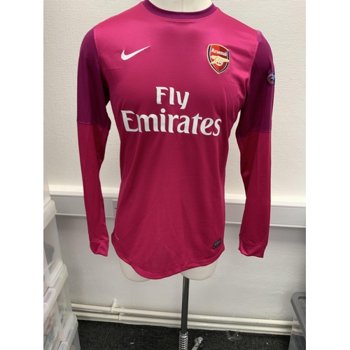 1213 - Arsenal 2012 - 2013 Match Issued Goalkeeper Football Shirt: Away long sleeve number 24 with Champion... 