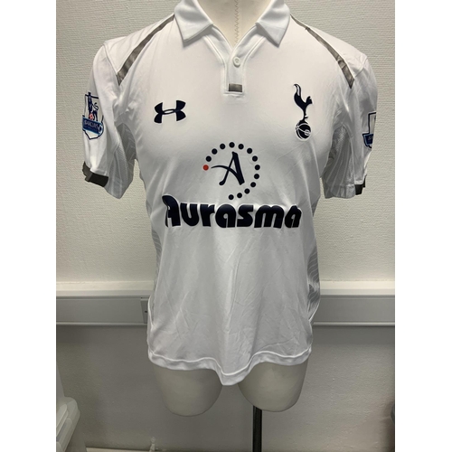 1225 - Tottenham Hotspur 2012 - 2013 Match Worn Football Shirt: Home short sleeve number 5 with Premier Lea... 