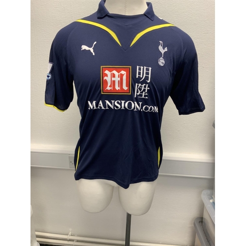 1227 - Tottenham Hotspur 2009 - 2010 Match Worn Football Shirt: Away short sleeve number 12 with Premier Le... 