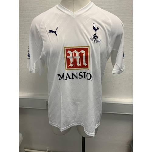 1234 - Tottenham Hotspur 2007 - 2008 Match Worn Football Shirt: Home short sleeve number 11 with Premier Le... 