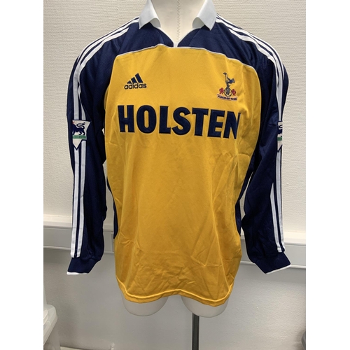 1236 - Tottenham Hotspur 1999 - 2000 Match Worn Football Shirt: Away long sleeve number 16 with Premier Lea... 