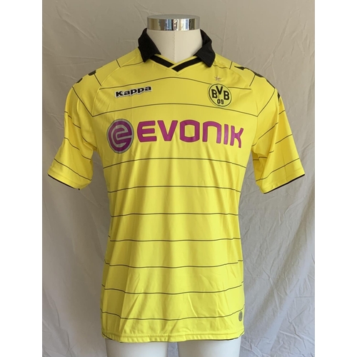 1256 - Borussia Dortmund 2010 - 2011 Match Worn Football Shirt: Home short sleeve number 4 with Bundesliga ... 