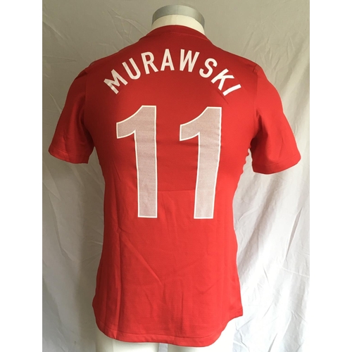 1262 - Poland 2012 - 2013 Match Worn Football Shirt: Away short sleeve number 11 with no badging to arms. W... 