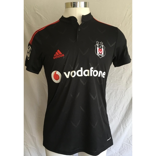 1265 - Besiktias 2014 - 2015 Match Worn Football Shirt: Away short sleeve number 8 with Champions League ba... 