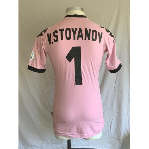 1269 - Bulgaria 2013 Match Worn Goalkeeper Football Shirt: Away short sleeve number 1 with 2014 FIFA World ... 