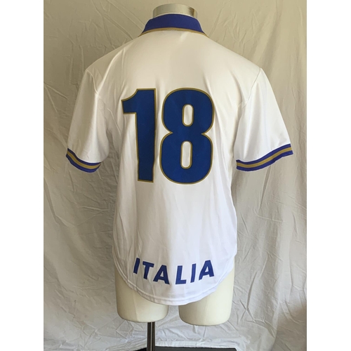 1271 - Italy 1998 Match Issued Football Shirt: Away short sleeve number 18 with no badging to arms.