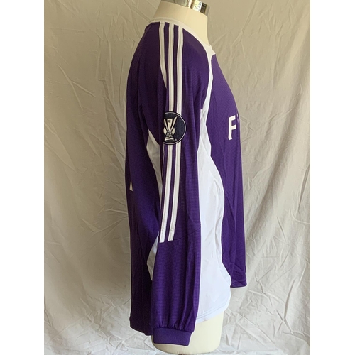 1276 - Anderlecht 2007 - 2008 Match Worn Football Shirt: Home long sleeve number 27 with UEFA Cup badging t... 