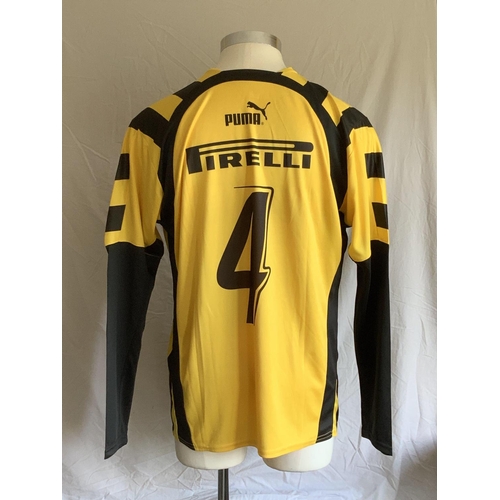 1289 - Penarol 2006 Match Worn Football Shirt: Home long sleeve number 4 with no badging to arms. Worn by A... 