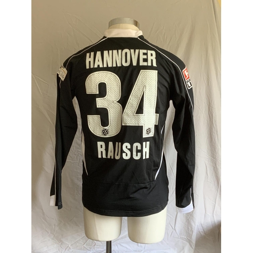 1290 - Hannover 2008 - 2009 Match Issued Football Shirt: Away 3rd kit long sleeve number 34 with Bundasliga... 