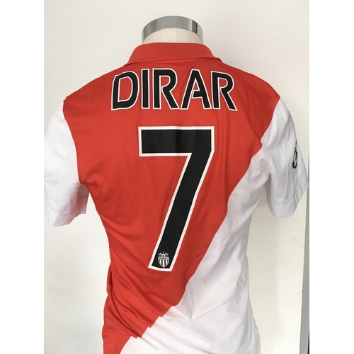 1328 - Monaco 2014 - 2015 Match Worn Football Shirt: Home short sleeve number 7 with Champions League badgi... 