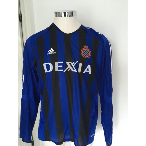 1329 - Club Brugge 2006 - 2007 Match Worn Football Shirt: Home long sleeve number 26 with UEFA Cup badging ... 