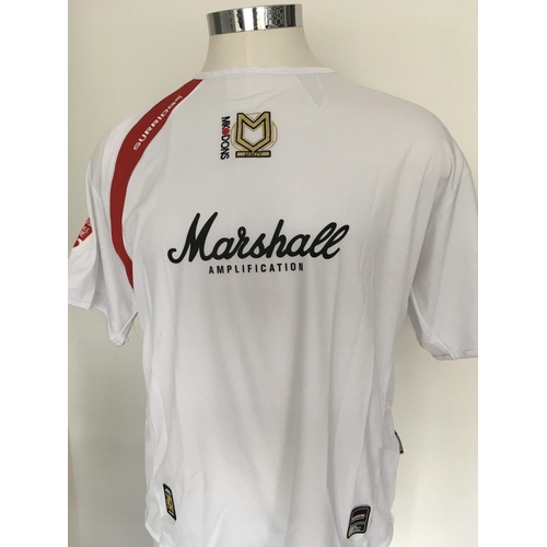 1330 - Mk Dons 2006 - 2007 Match Worn Football Shirt: Home short sleeve number 10 with Coca Cola Football L... 