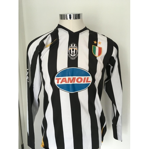 1331 - Juventus 2005 - 2006 Match Issued Football Shirt: Home long sleeve centenary shirt number 20 with Ch... 