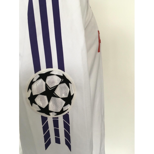 1332 - Anderlecht 2007 - 2008 Match Worn Football Shirt: Away long sleeve number 4 with Champions League ba... 