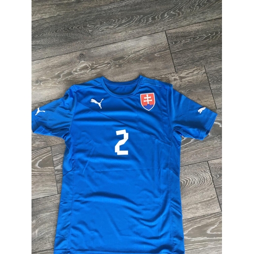 1339 - Slovakia 2012 Match Worn Football Shirt: Away short sleeve number 2 with no badging to arms. Worn by... 