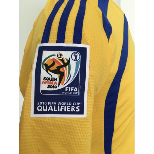 1347 - Ukraine 2009 Match Worn Football Shirt: Home short sleeve number 16 with 2010 World Cup Qualifiers b... 