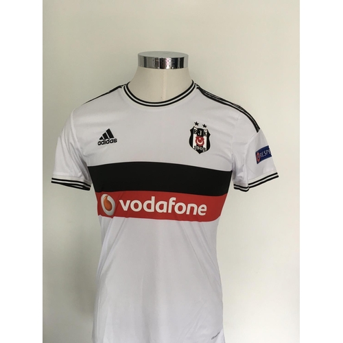 1349 - Besiktas 2014 - 2015 Match Worn Football Shirt: Home short sleeve number 14 with Europa League badgi... 