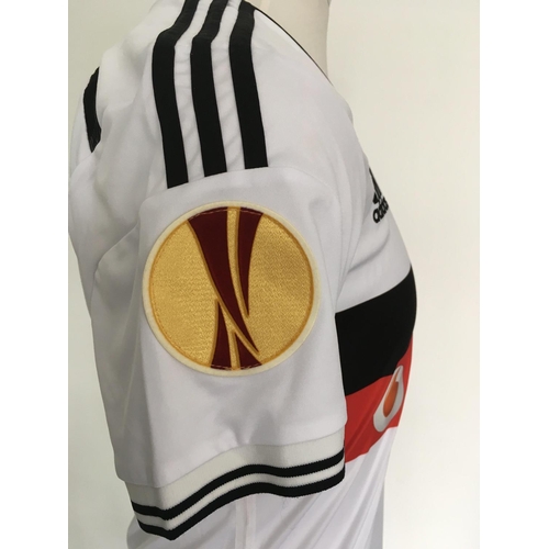 1349 - Besiktas 2014 - 2015 Match Worn Football Shirt: Home short sleeve number 14 with Europa League badgi... 