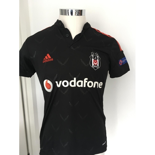 1351 - Besiktas 2014 - 2015 Match Worn Football Shirt: Away short sleeve number 2 with Europa League badgin... 