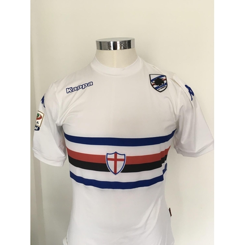 1355 - Sampdoria 2014-2015 Match Worn Football Shirt: Away short sleeve number 10 with Serie A badging to a... 