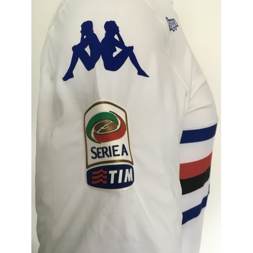 1355 - Sampdoria 2014-2015 Match Worn Football Shirt: Away short sleeve number 10 with Serie A badging to a... 