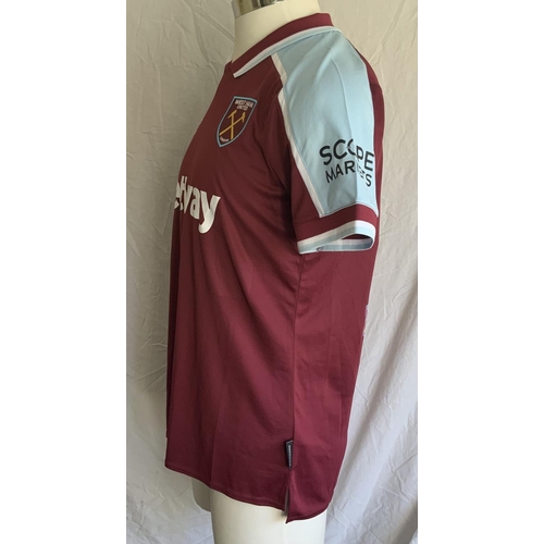 1373 - 2021 - 2022 Declan Rice Match Worn West Ham UEFA Cup Shirt: Home shirt worn in the famous UEFA Cup r... 