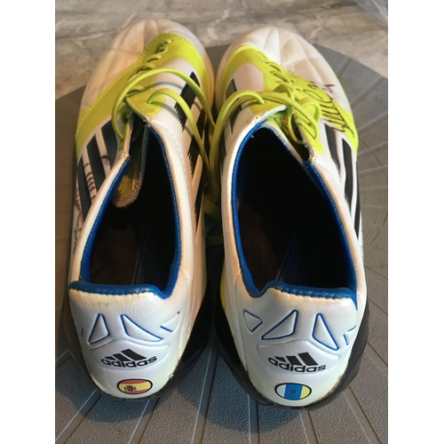 1374 - David Silva Match Issued Manchester City + Spain Football Boots: Unused Adidas F50 Adizero both sign... 