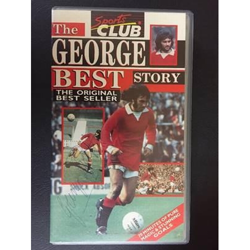 1609 - George Best Signed Football Video: 1988 Video The George Best Story Sports Club Edition. Personally ... 