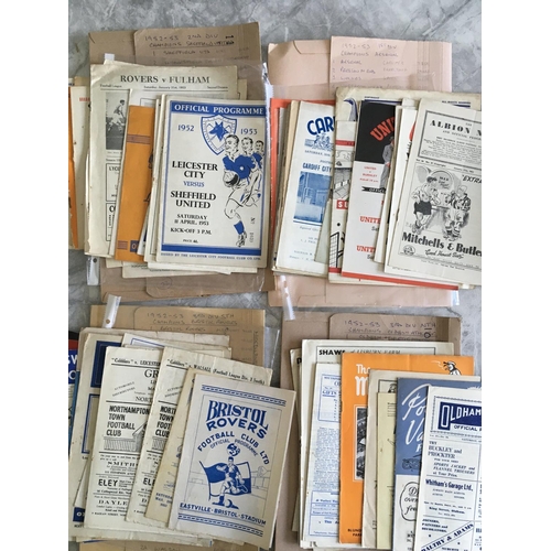 207 - 52/53 One Per Club Football Programmes: Amazing collection with all 92 clubs included. For full list... 