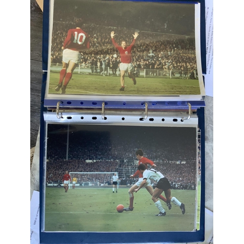 224 - England 1966 World Cup Football Photos: Nearly all colour 12 x 8 inch photos to include match action... 