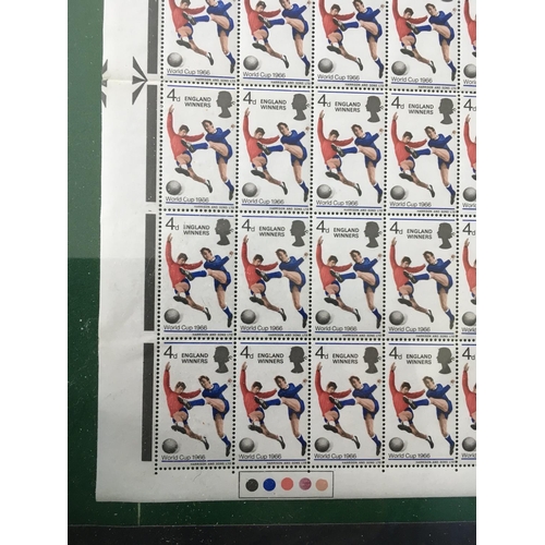 236 - 1966 Original World Cup Winners Framed Stamps: A complete set of 60 with all borders and traffic lig... 