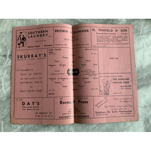 263 - 1947 Swindon Town Trial Football Programme: Excellent condition Reds v Blues dated 16 8 1947 with no... 