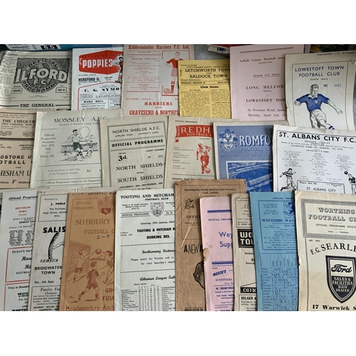 269 - 1950s Non League Football Programmes: Wide range of teams spanning the decade to include a 40s reser... 