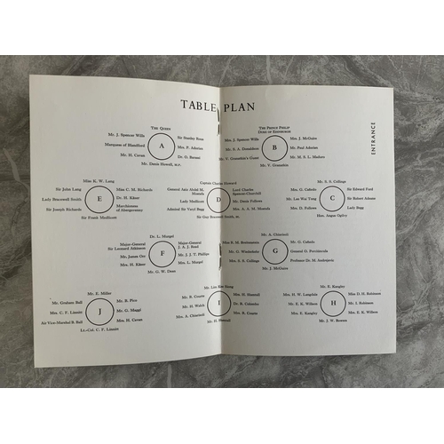 35 - 1966 World Cup Rare Opening Ceremony Supper Menu: Small event with only 10 tables in the Queens pres... 