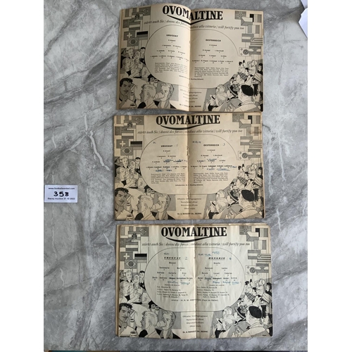 358 - 1954 World Cup Football Programmes: Uruguay v Austria 3rd place play off x 2 one good and one fair. ... 